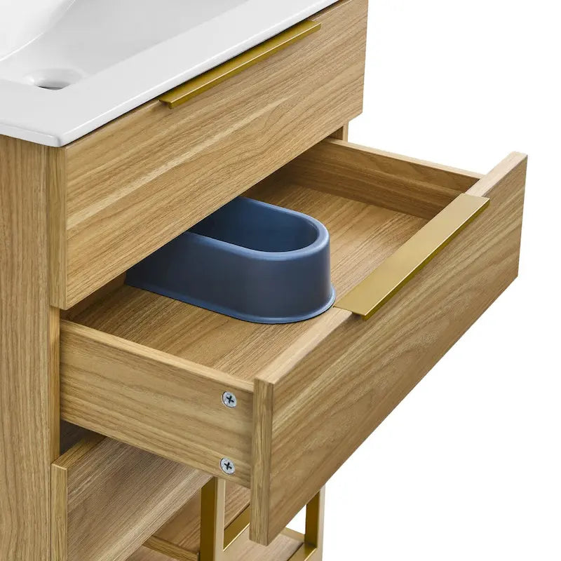 Carre 24 Bathroom Vanity in Oak