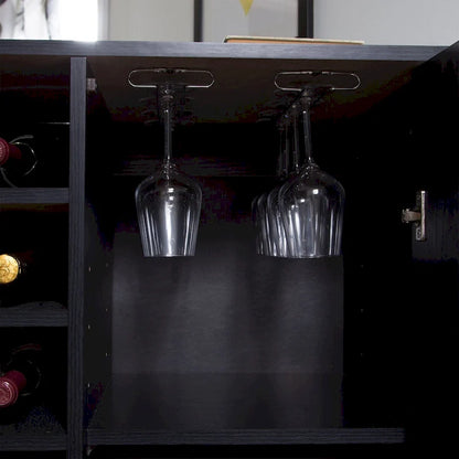 South Shore Vietti Bar Cabinet with Bottle and Glass Storage