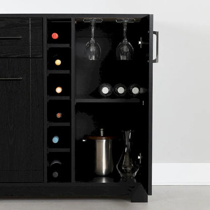 South Shore Vietti Bar Cabinet with Bottle and Glass Storage