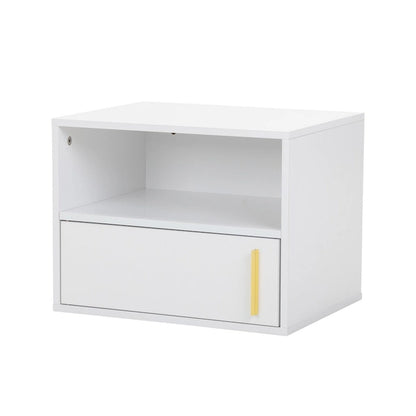 Set of 2 Wall-mounted Wooden Nightstand