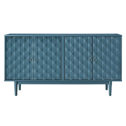Modern 4-door Sideboard with Convex Pattern Doors
