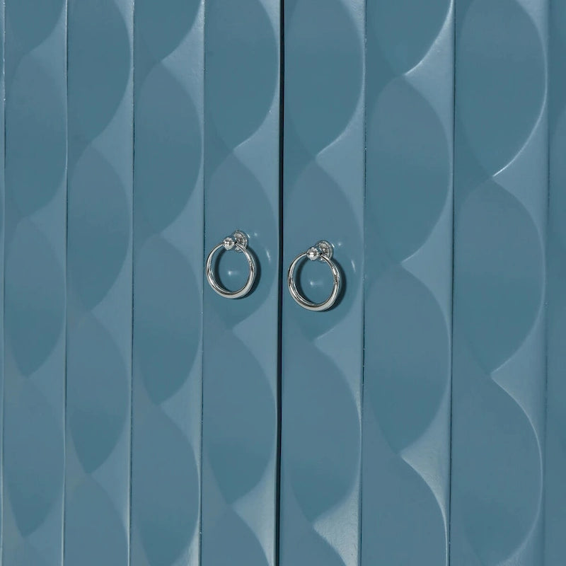 Modern 4-door Sideboard with Convex Pattern Doors