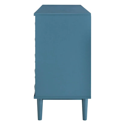 Modern 4-door Sideboard with Convex Pattern Doors