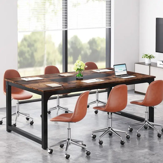 71 Wood Conference Table, Modern Seminar Table for Meeting Room - 70.9 L x 35.4 W x 30.3 H