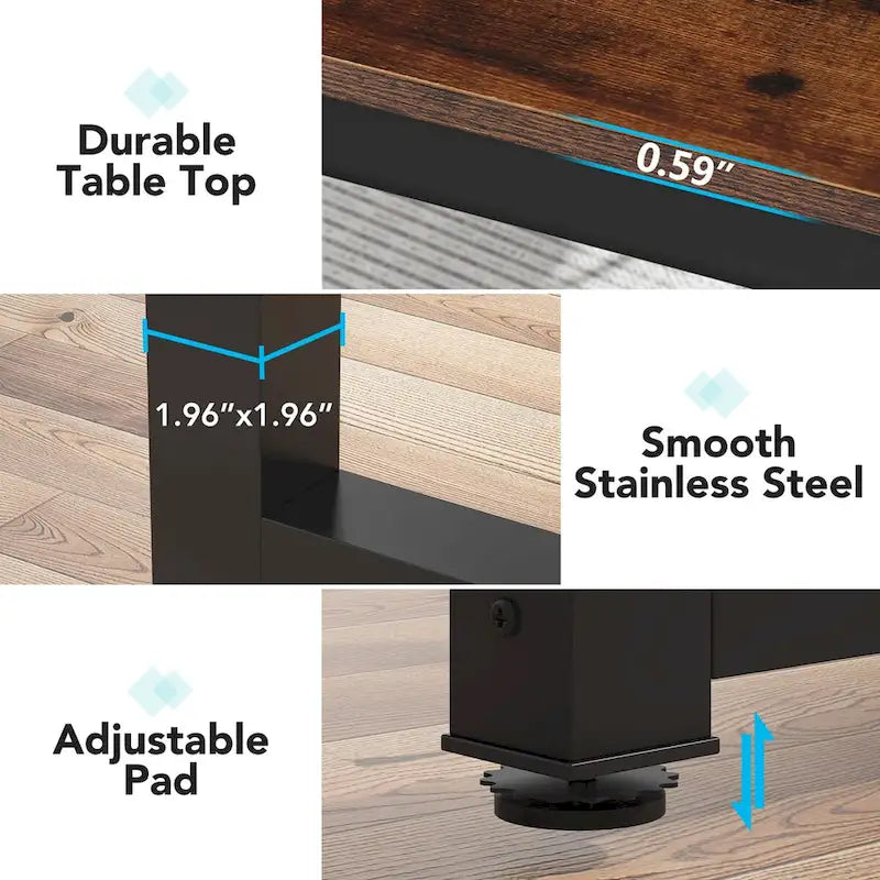 71 Wood Conference Table, Modern Seminar Table for Meeting Room - 70.9 L x 35.4 W x 30.3 H