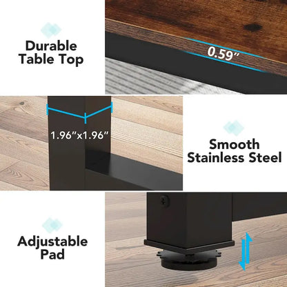 71 Wood Conference Table, Modern Seminar Table for Meeting Room - 70.9 L x 35.4 W x 30.3 H