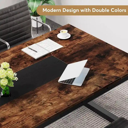 71 Wood Conference Table, Modern Seminar Table for Meeting Room - 70.9 L x 35.4 W x 30.3 H