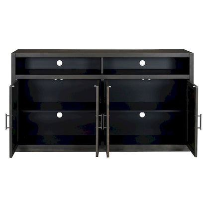 4-door Classic Sideboard with Open Storage and Adjustable Shelves