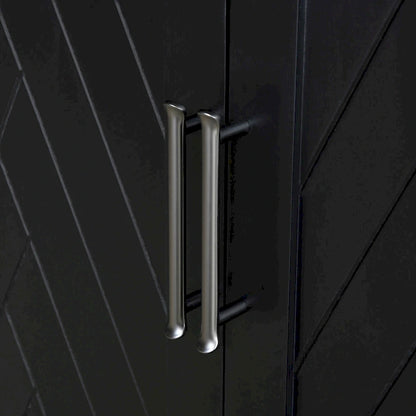 4-door Classic Sideboard with Open Storage and Adjustable Shelves