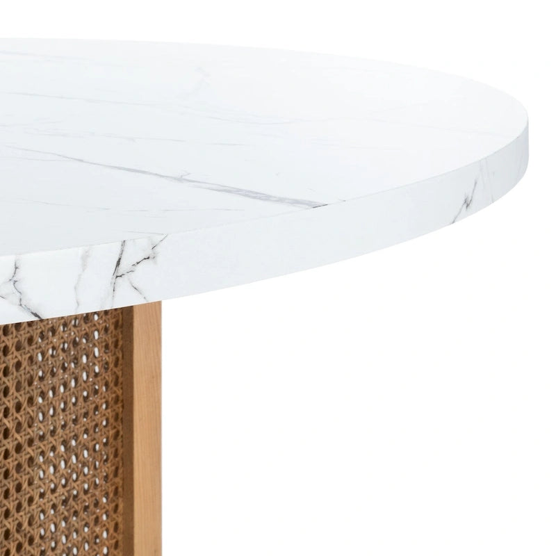 SAFAVIEH Mozell Cane Dining Table - 47.3 W x 47.3 L x 28.8 H - 47Wx47Dx29H