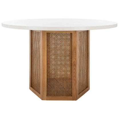 SAFAVIEH Mozell Cane Dining Table - 47.3 W x 47.3 L x 28.8 H - 47Wx47Dx29H