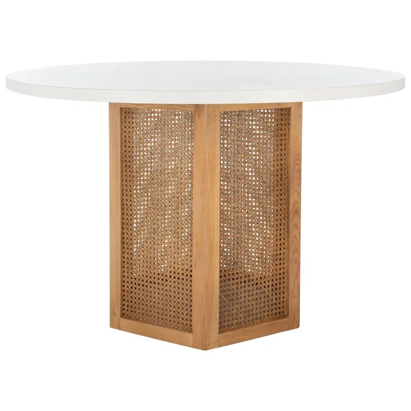 SAFAVIEH Mozell Cane Dining Table - 47.3 W x 47.3 L x 28.8 H - 47Wx47Dx29H