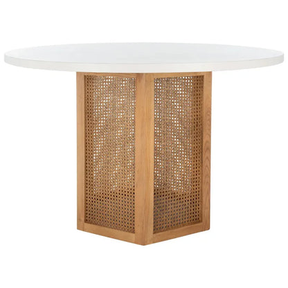 SAFAVIEH Mozell Cane Dining Table - 47.3 W x 47.3 L x 28.8 H - 47Wx47Dx29H