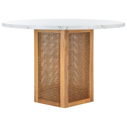 SAFAVIEH Mozell Cane Dining Table - 47.3 W x 47.3 L x 28.8 H - 47Wx47Dx29H