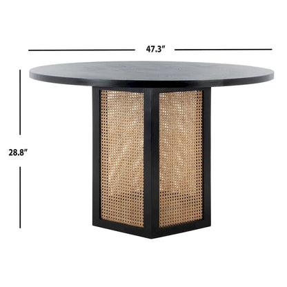 SAFAVIEH Mozell Cane Dining Table - 47.3 W x 47.3 L x 28.8 H - 47Wx47Dx29H
